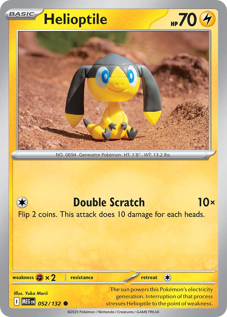 Helioptile (52/132) - [Reverse Holo] Mega Evolution (MEG)