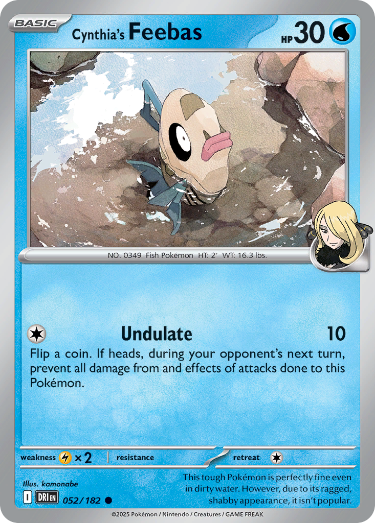 Cynthia's Feebas (52/182) - [Reverse Holo] Destined Rivals (DRI)