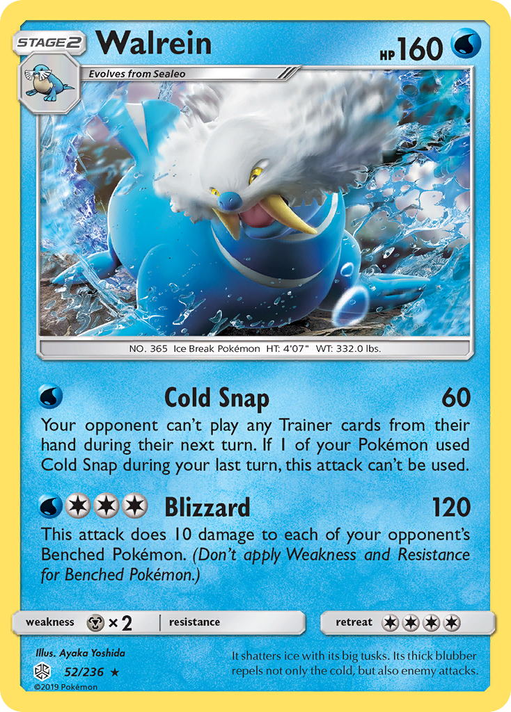 Walrein (52/236) - [Reverse Holo] Cosmic Eclipse (CEC)