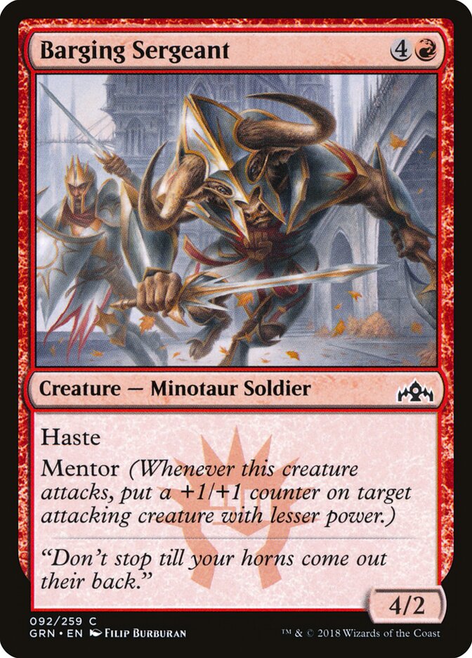Barging Sergeant (92) - Guilds of Ravnica (GRN)