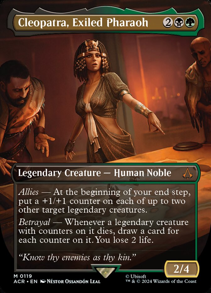 Cleopatra, Exiled Pharaoh - [Foil, Borderless] Assassin's Creed (ACR)