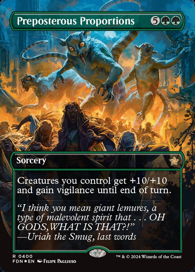Preposterous Proportions - [Mana Foil, Borderless] Foundations (FDN)