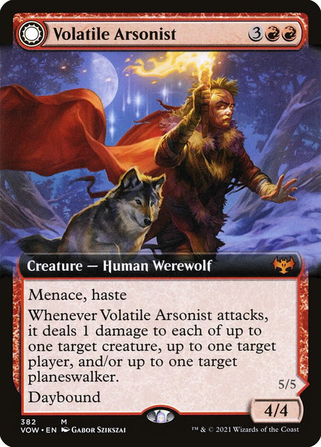 Volatile Arsonist // Dire-Strain Anarchist (382) - Innistrad: Crimson Vow (VOW)