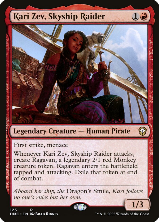 Kari Zev, Skyship Raider (123) - Dominaria United Commander (DMC)