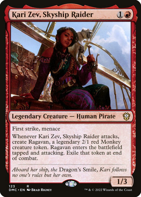 Kari Zev, Skyship Raider (123) - Dominaria United Commander (DMC)