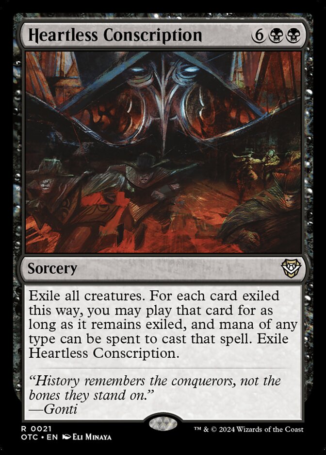Heartless Conscription (21) - Outlaws of Thunder Junction Commander (OTC)