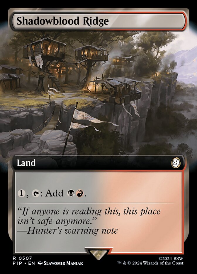 Shadowblood Ridge - [Foil, Extended Art] Fallout (PIP)