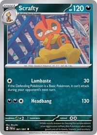 Scrafty (61) - SV: Paldean Fates (PAF)