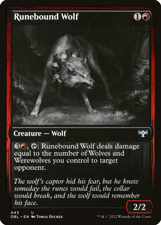 Runebound Wolf - [Foil] Innistrad: Double Feature (DBL)
