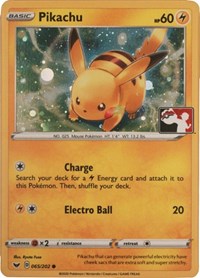 Pikachu - 065/202 (Cosmos Holo) (65) - League & Championship Cards (PR)