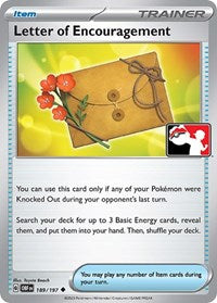 Letter of Encouragement (189) - Prize Pack Series Cards