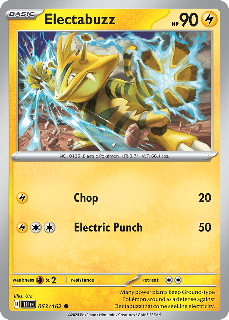 Electabuzz (53/162) - [Reverse Holo] Temporal Forces (TEF)