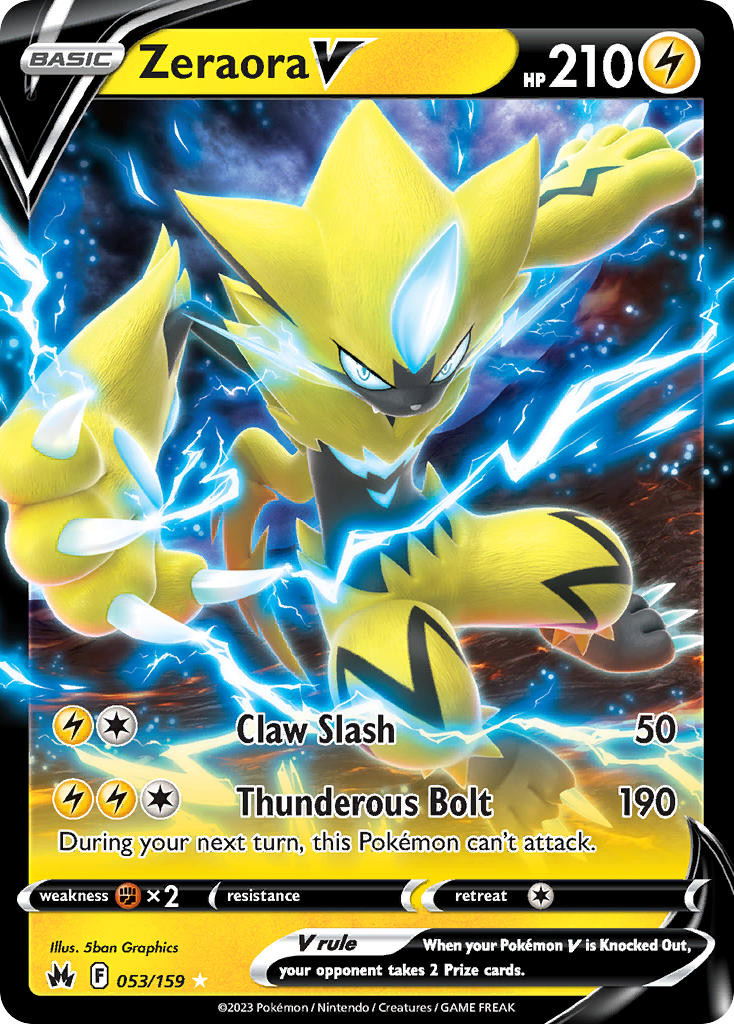 Zeraora V (53/159) - [Holo Foil] Crown Zenith (CRZ)