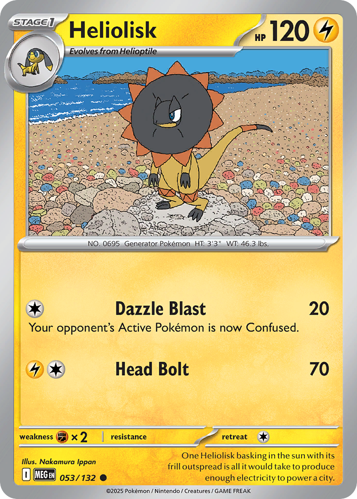Heliolisk (53/132) - [Reverse Holo] Mega Evolution (MEG)