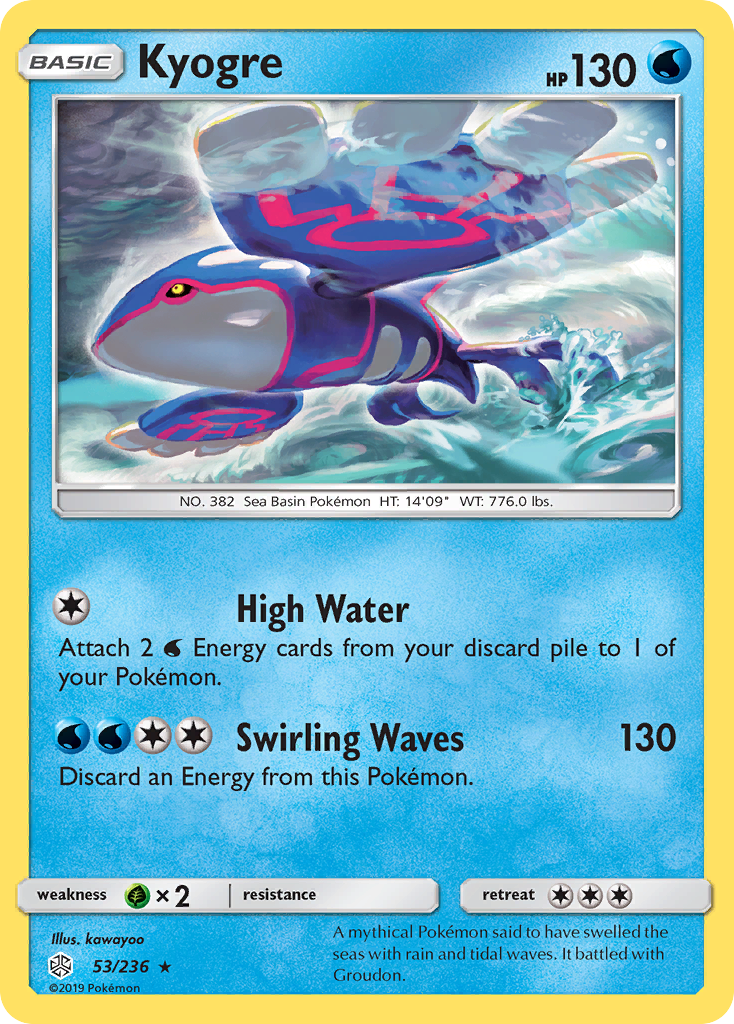 Kyogre (53/236) - [Reverse Holo] Cosmic Eclipse (CEC)