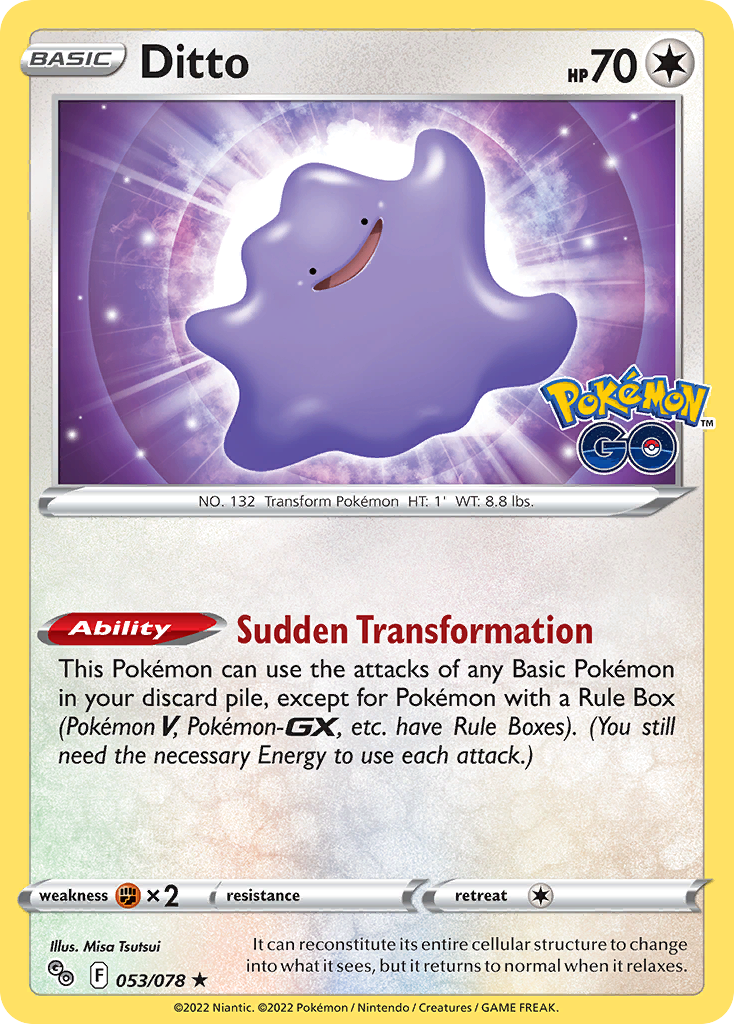 Ditto (53/78) - [Holo Foil] Pokemon GO (PGO)