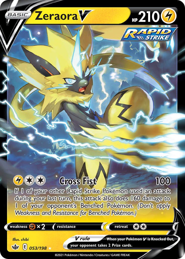 Zeraora V (53/198) - [Holo Foil] Chilling Reign (CRE)