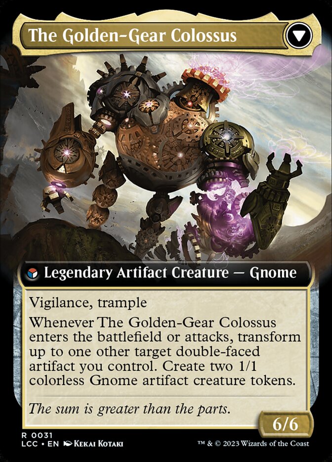 Tetzin, Gnome Champion // The Golden-Gear Colossus (31) - The Lost Caverns of Ixalan Commander (LCC)