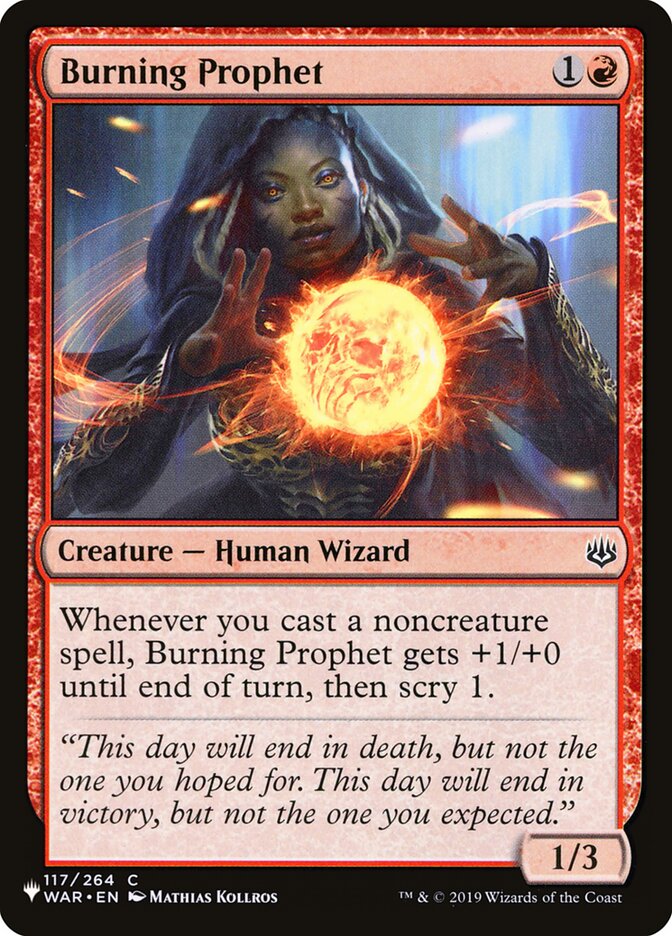 Burning Prophet (WAR-117) - The List (PLST)
