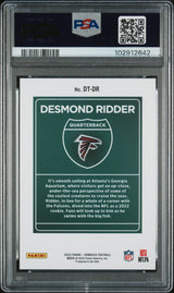 2022 Panini Donruss Downtown #DTDR Desmond Ridder Downtown! PSA 9