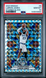 2023 Panini Mosaic Stained Glass #6 Lebron James PSA 10