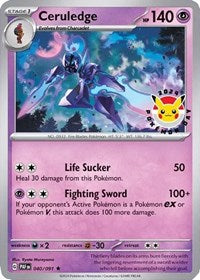 Ceruledge - 040/091 (Pokemon Day 2024) (Cosmos Holo) (40) - Miscellaneous Cards & Products (MCAP)