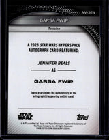 2025 Topps Star Wars Hyperspace Jennifer Beals Auto Gold Galactic Dust Refractor