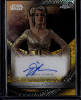 2025 Topps Star Wars Hyperspace Jennifer Beals Auto Gold Galactic Dust Refractor