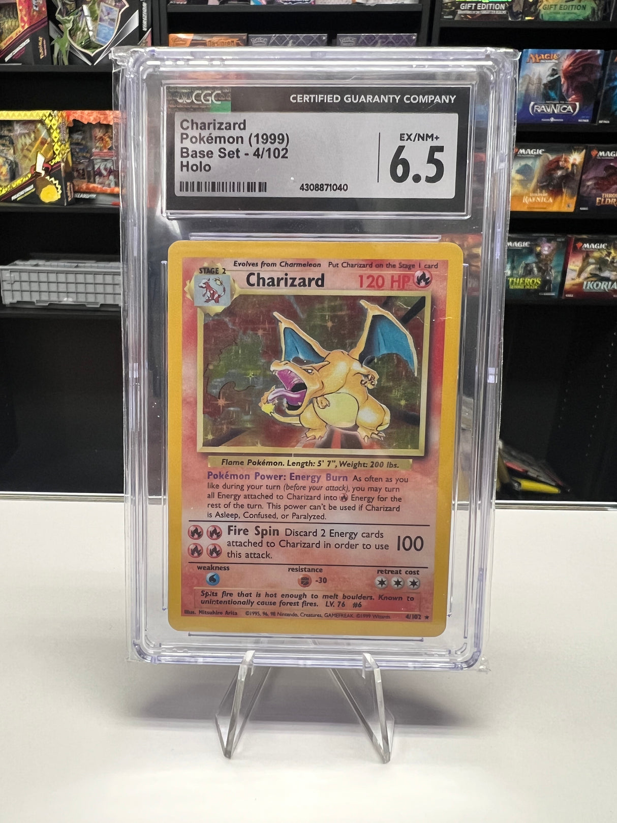 Charizard - [Holo, Graded CGC 6.5] Base Set (BS)