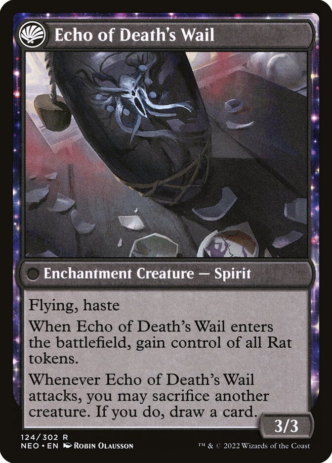 Tribute to Horobi // Echo of Death's Wail (124) - Kamigawa: Neon Dynasty (NEO)