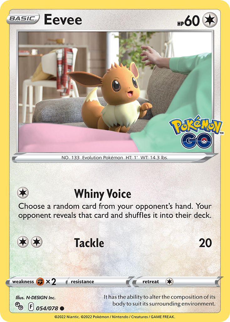 Eevee (54/78) - [Reverse Holo] Pokemon GO (PGO)
