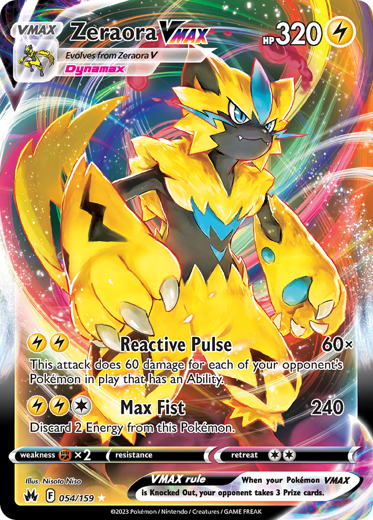 Zeraora VMAX (54/159) - [Holo Foil] Crown Zenith (CRZ)