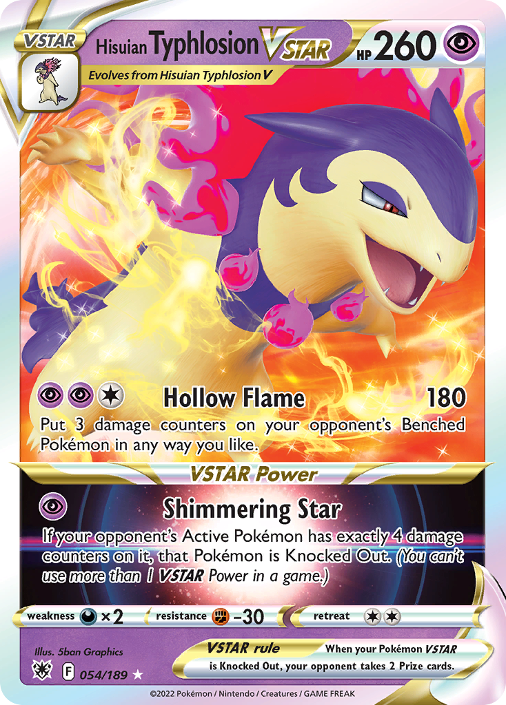 Hisuian Typhlosion VSTAR (54/189) - [Holo Foil] Astral Radiance (ASR)