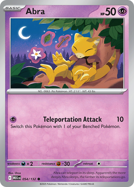 Abra (54/132) - [Reverse Holo] Mega Evolution (MEG)