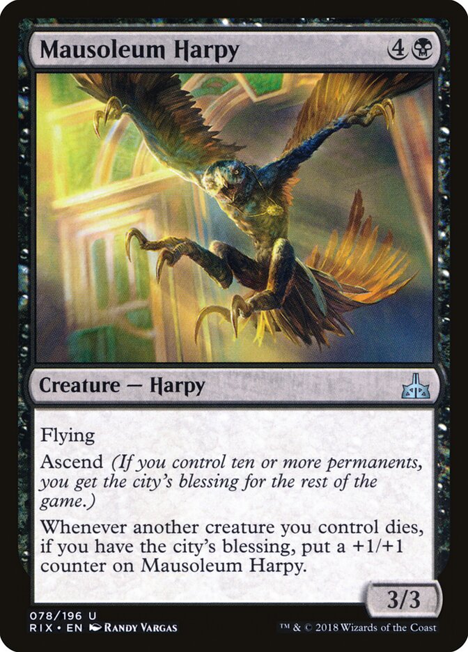 Mausoleum Harpy (78) - Rivals of Ixalan (RIX)
