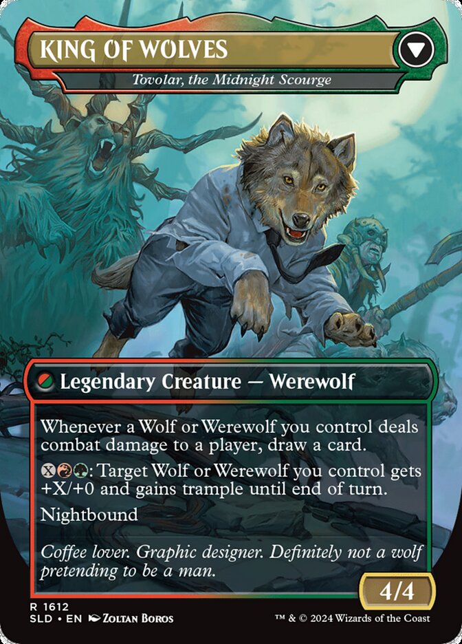NOT A WOLF - Tovolar, Dire Overlord // Tovolar, the Midnight Scourge (1612) - Secret Lair Drop (SLD)