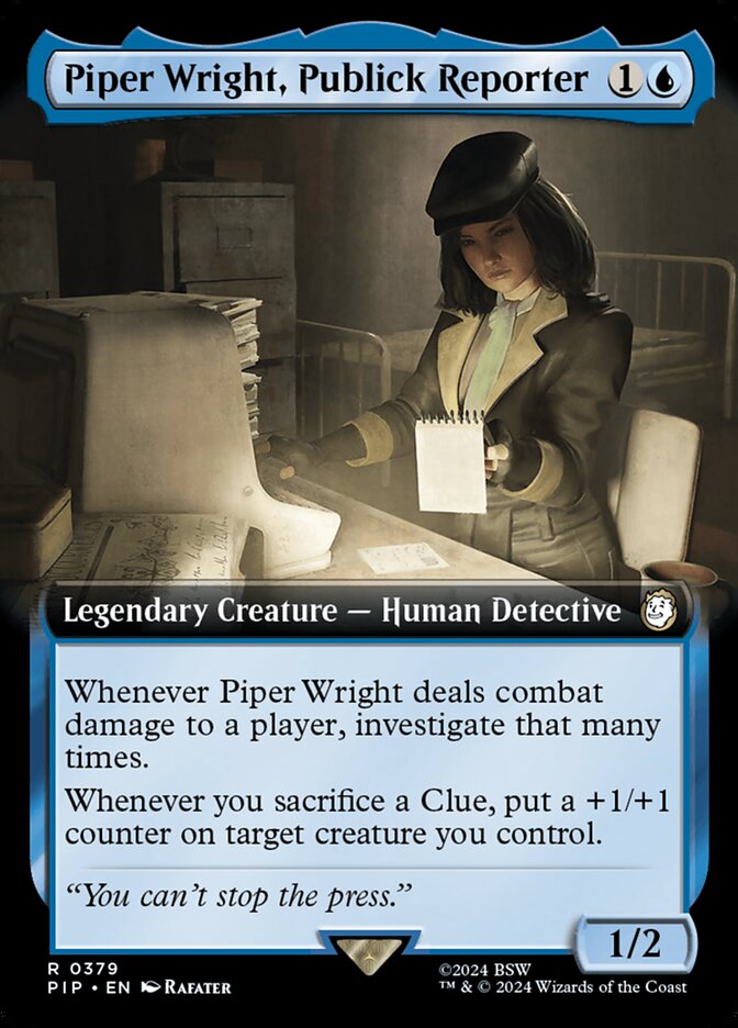 Piper Wright, Publick Reporter - [Foil, Extended Art] Fallout (PIP)