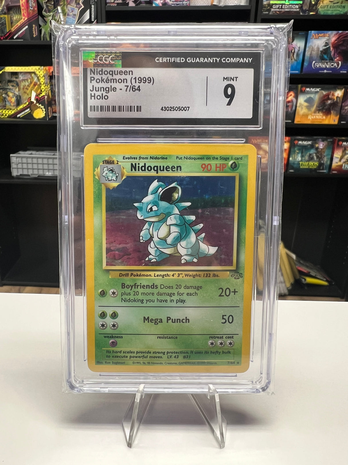 Nidoqueen (7) - [Holo, Graded CGC 9] Jungle (JU)