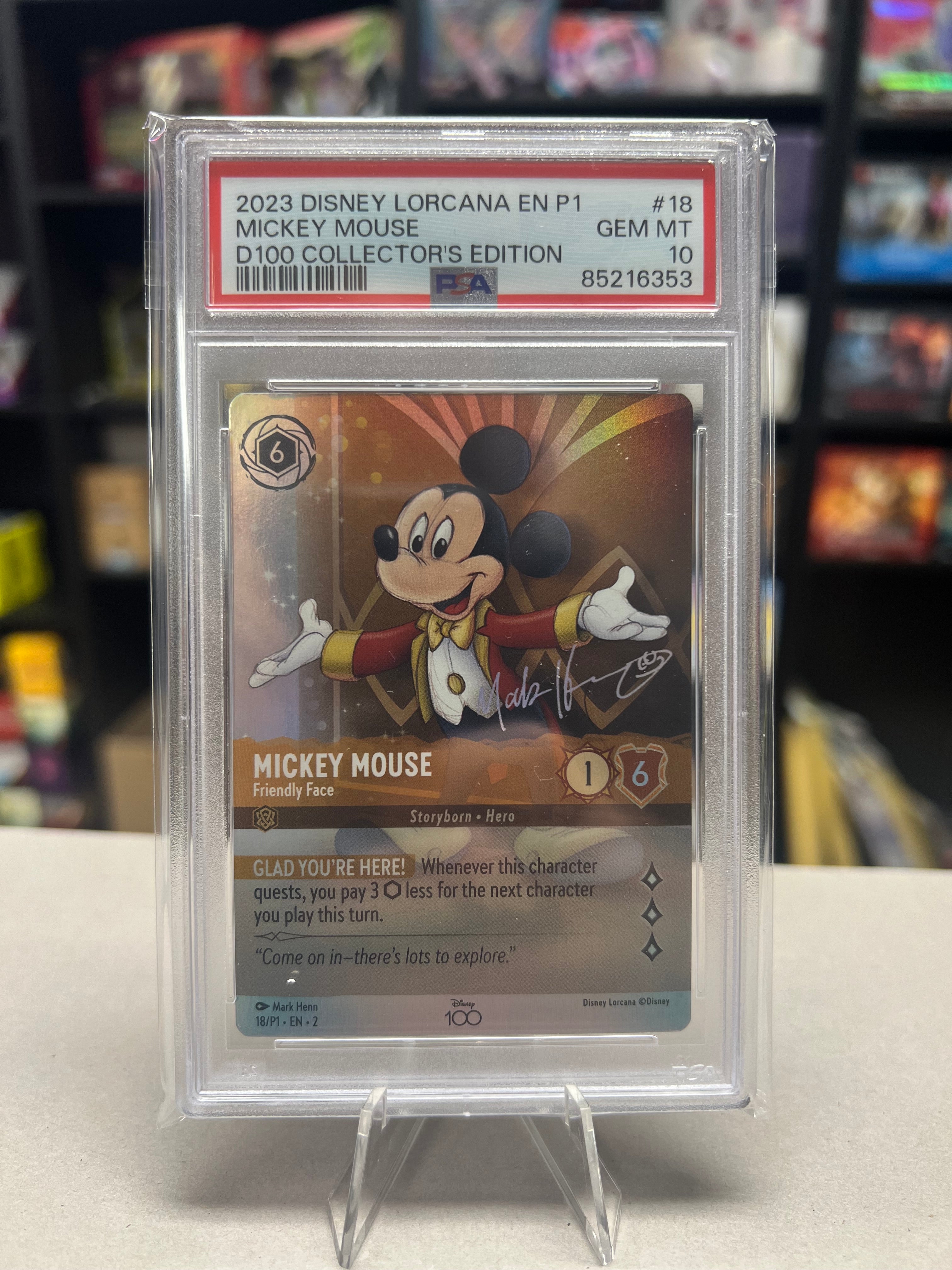 Mickey Mouse - Friendly Face - [Foil, Disney 100, Graded PSA 10