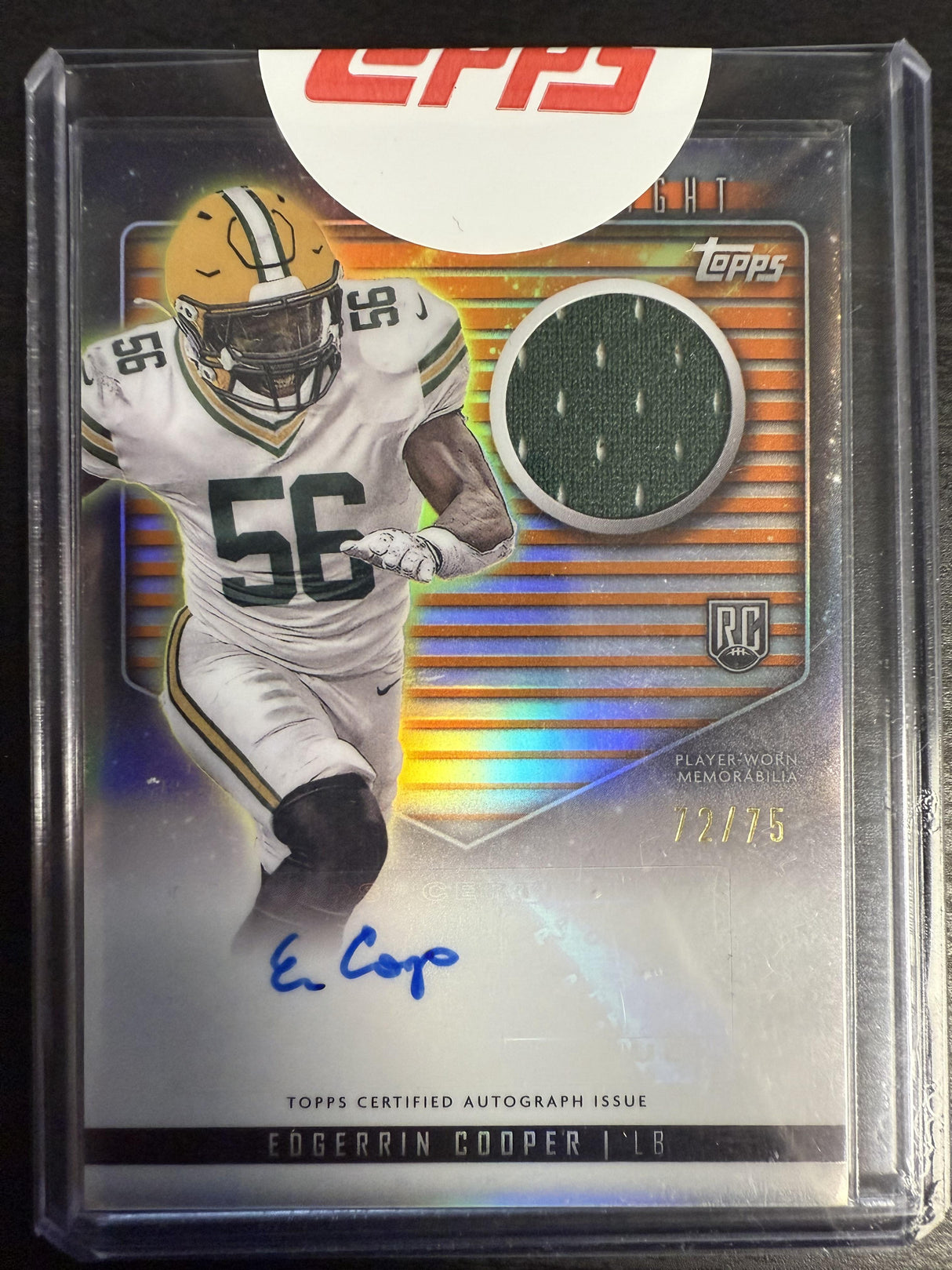 2024 Topps Midnight #RJA-EC Edgerrin Cooper Rookie Jersey Autographs Dusk /75