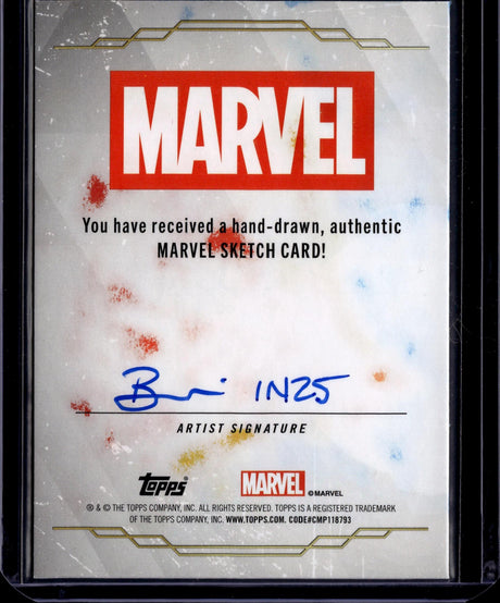 Topps Marvel Human Torch Art Sketch 1/1