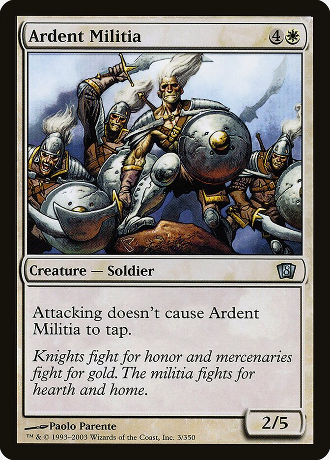 Ardent Militia (3) - Eighth Edition (8ED)