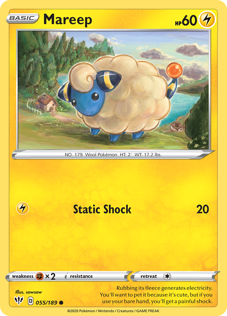 Mareep (55/189) - [Reverse Holo] Darkness Ablaze (DAA)