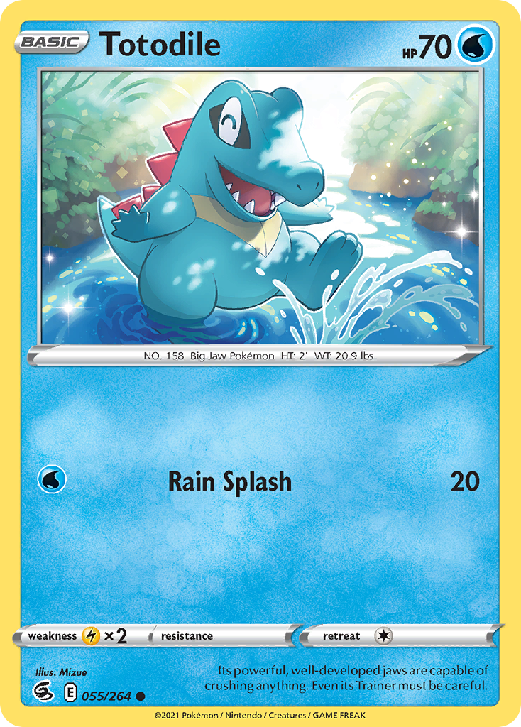 Totodile (55/264) - [Reverse Holo] Fusion Strike (FST)