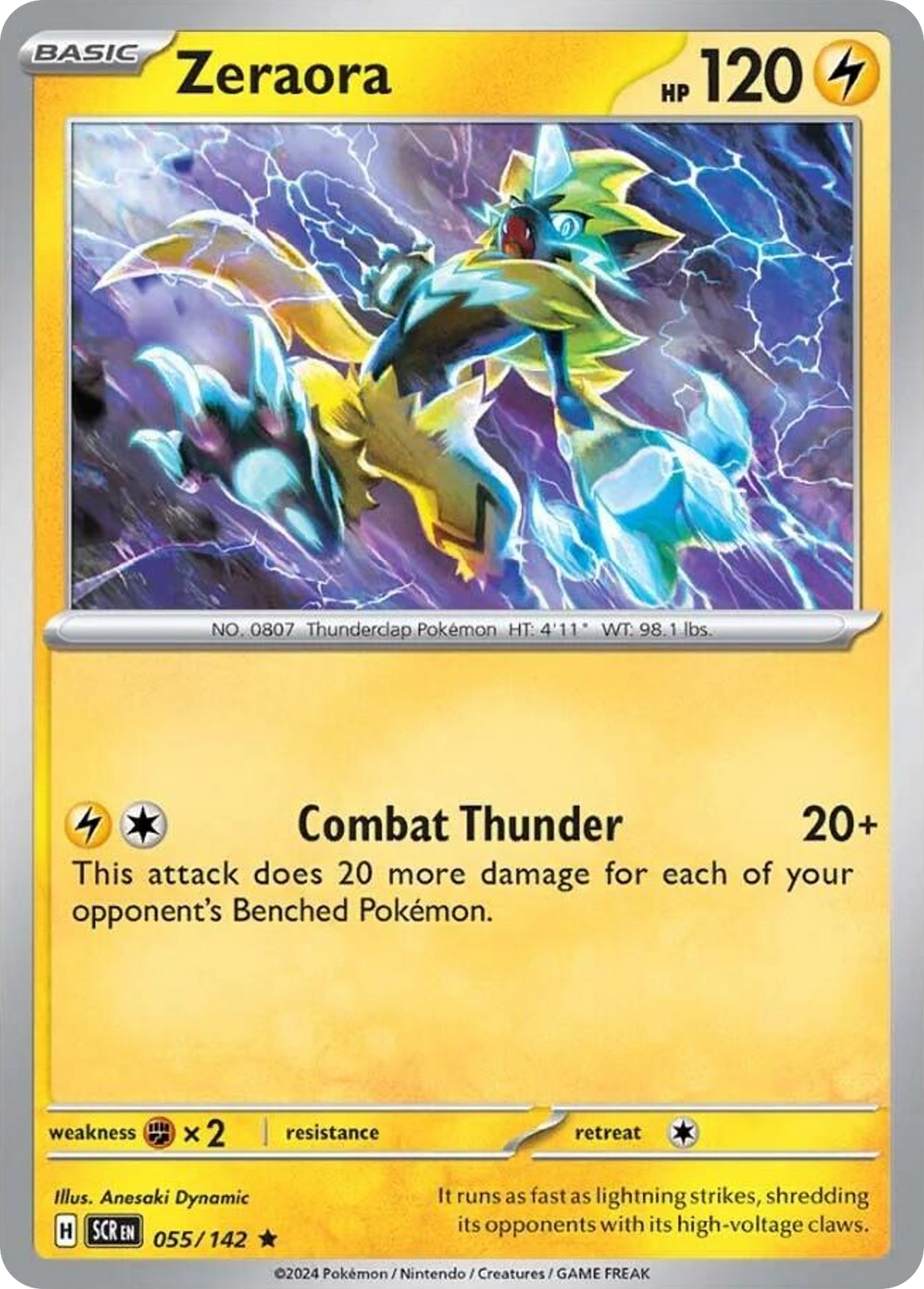 Zeraora (55/142) - [Holo Foil] Stellar Crown (SCR)