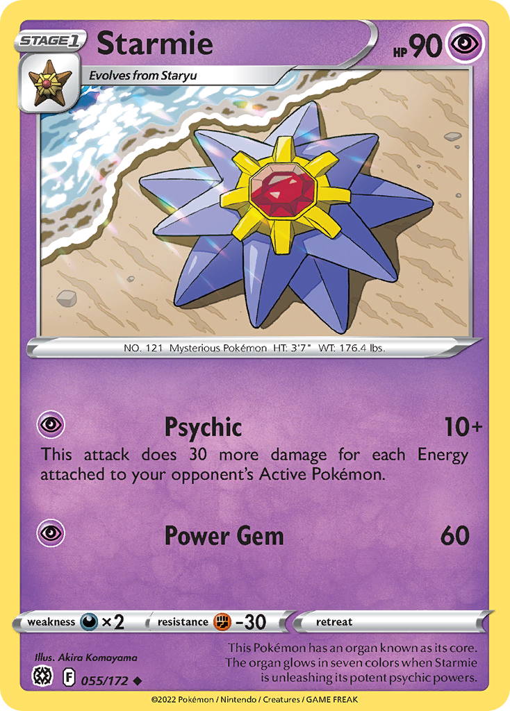 Starmie (55/172) - [Reverse Holo] Brilliant Stars (BRS)