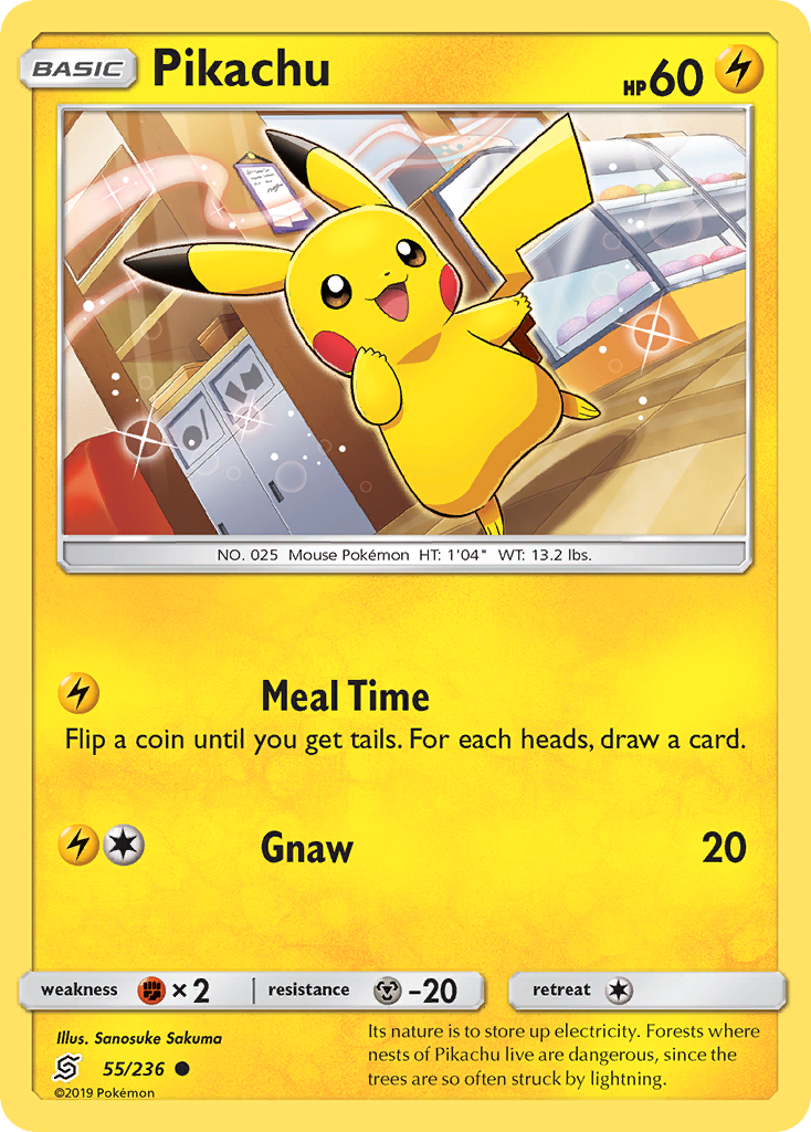 Pikachu (55/236) - [Reverse Holo] Unified Minds (UNM)