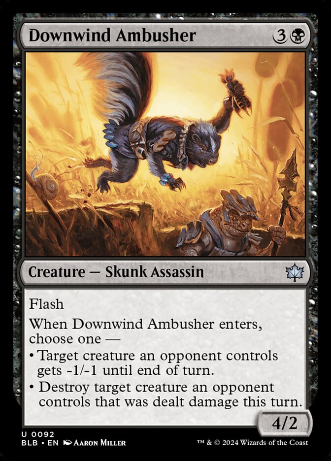 Downwind Ambusher (92) - Bloomburrow (BLB)