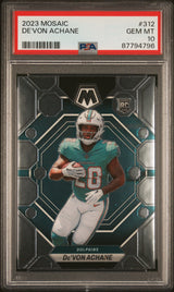 2023 Panini Mosaic #312 De'Von Achane PSA 10
