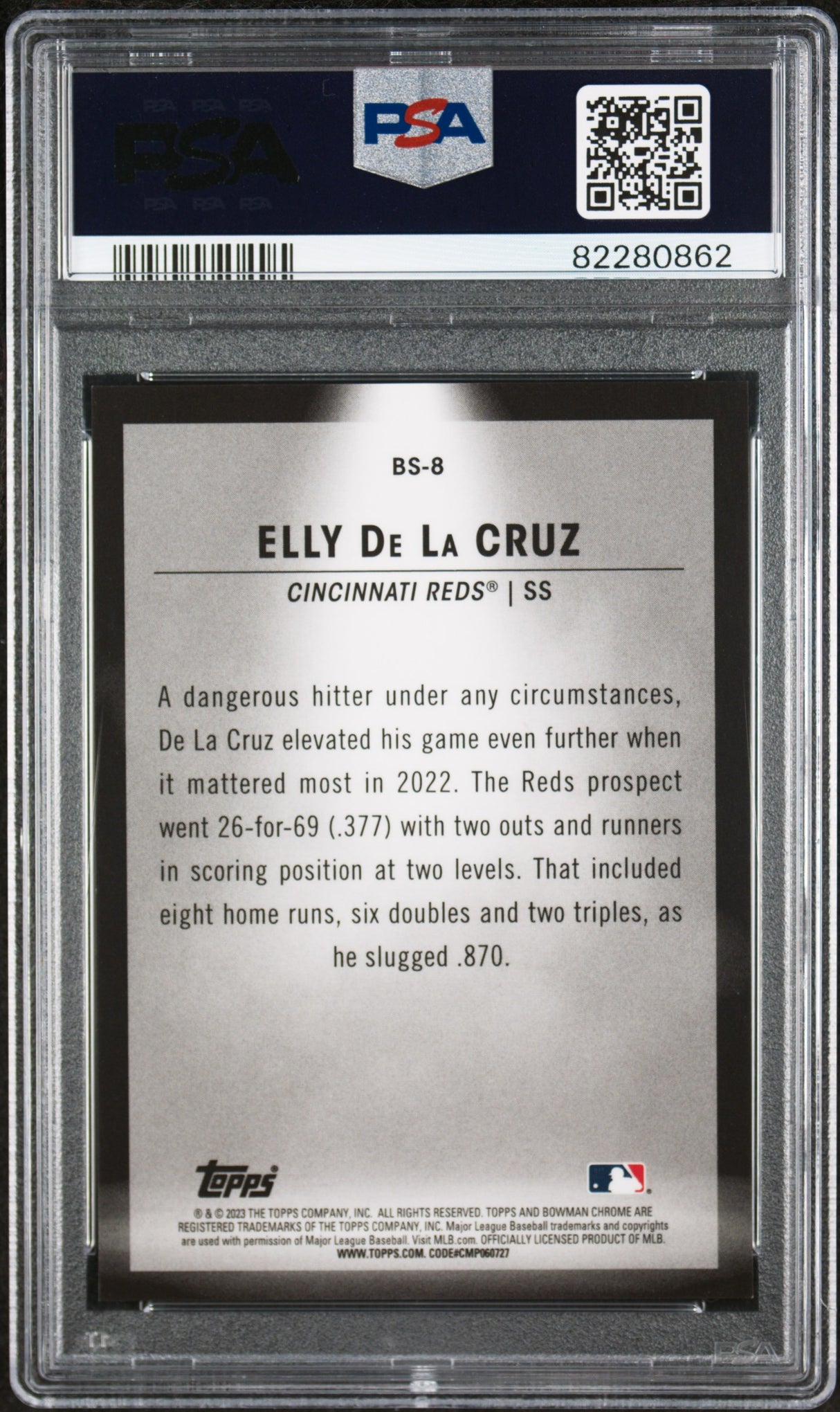 2023 Bowman Spotlights #BS8 Elly De La Cruz Spotlights-Aqua Refractor PSA 9